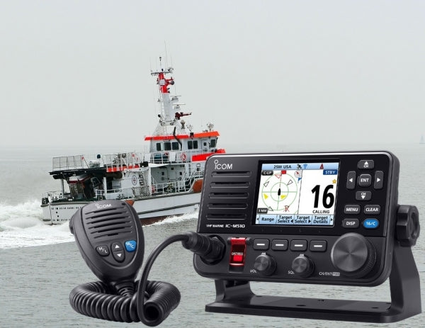 IC-M510 | Rádio VHF marítimo Classe D DSC integrado com controle