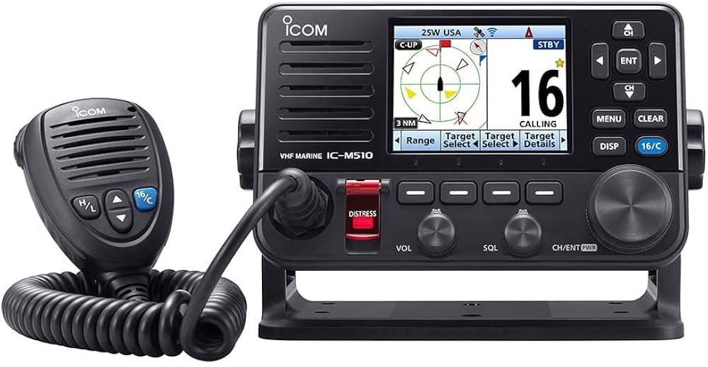 IC-M510 | Rádio VHF marítimo Classe D DSC integrado com controle