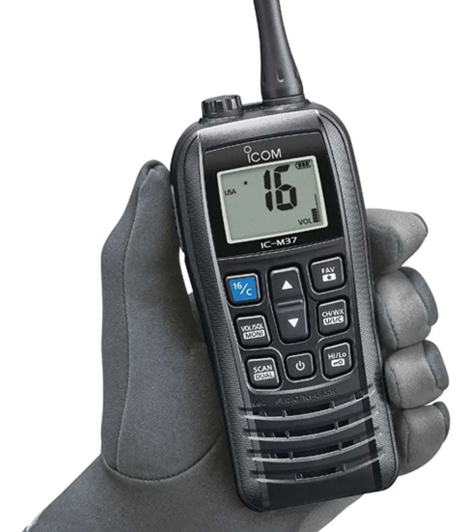 IC-M37 | Rádio VHF Marítimo flutuante de 6 watts